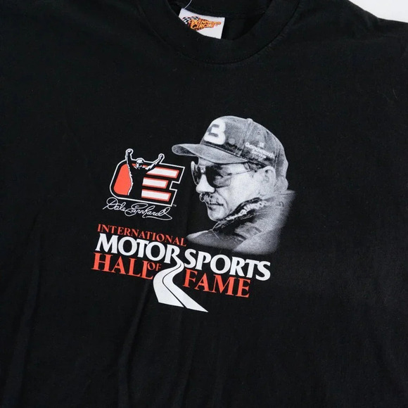 Vintage 90's Dale Earnhardt Sr. Winners Circle HOF Black Long Sleeve  Shirt 4XL - Picture 10 of 11